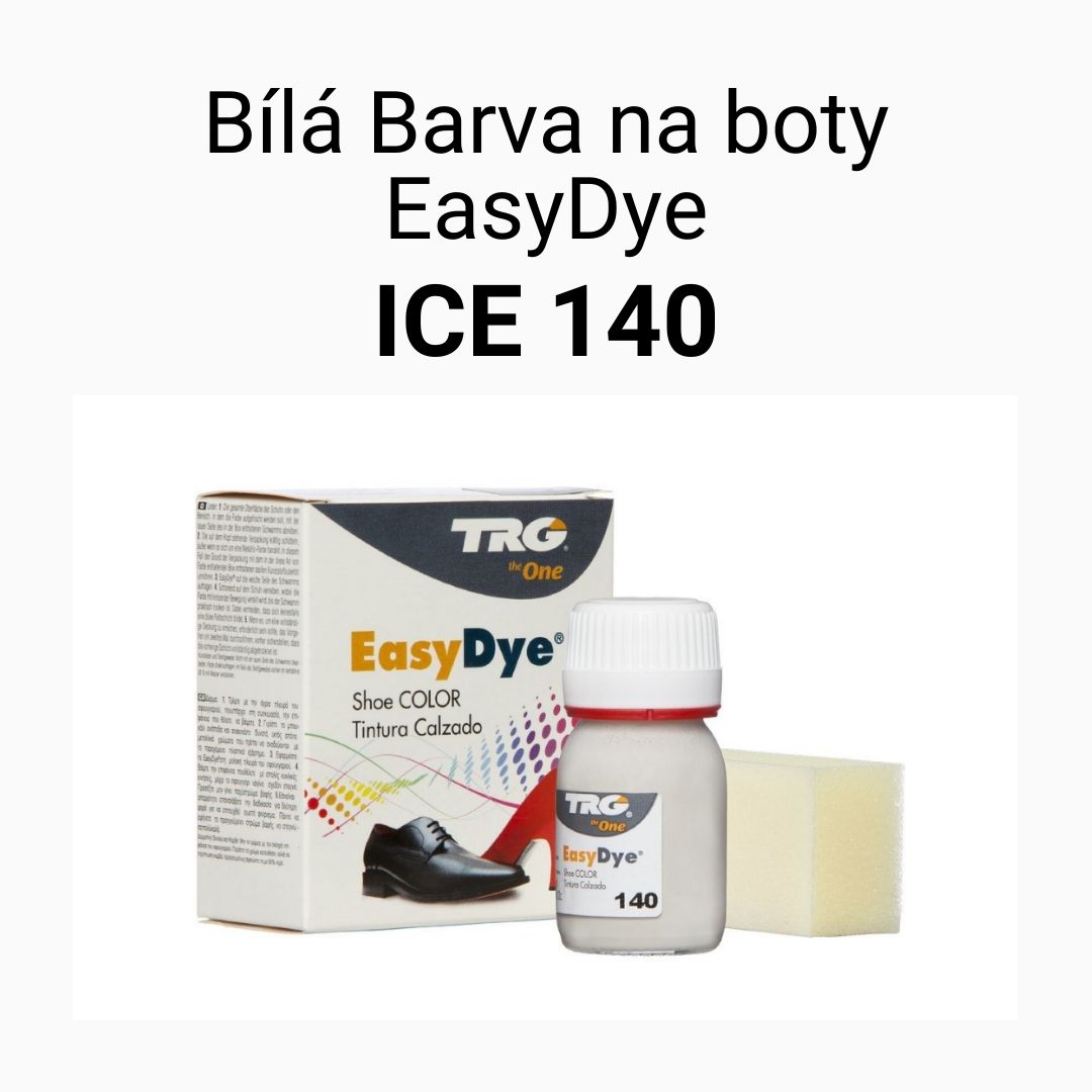 BÍLO ŠEDÁ BARVA NA BOTY KŮŽI EASY DYE TRG ICE 140